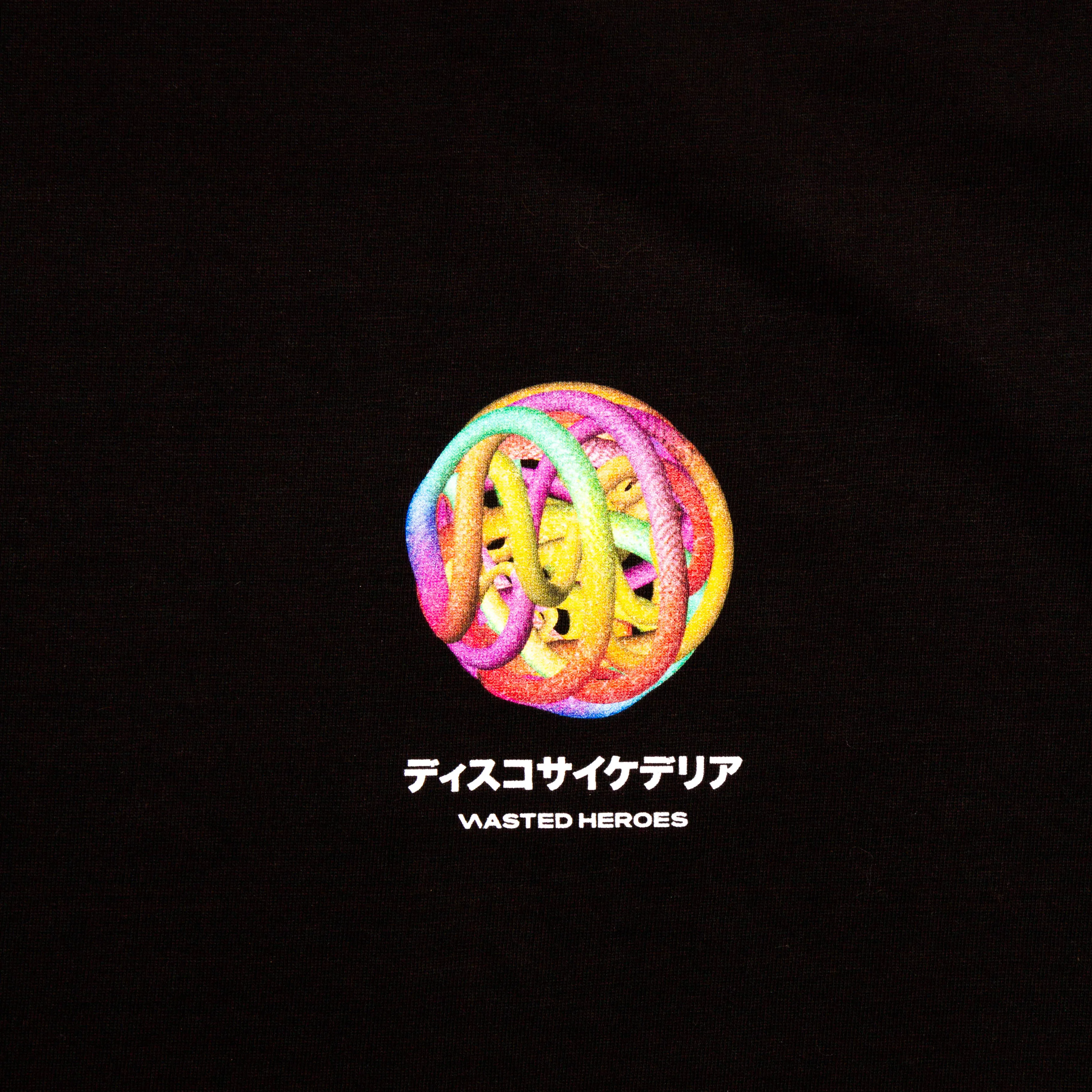 039 Disco Psychedelia Back Print - Tshirt - Black