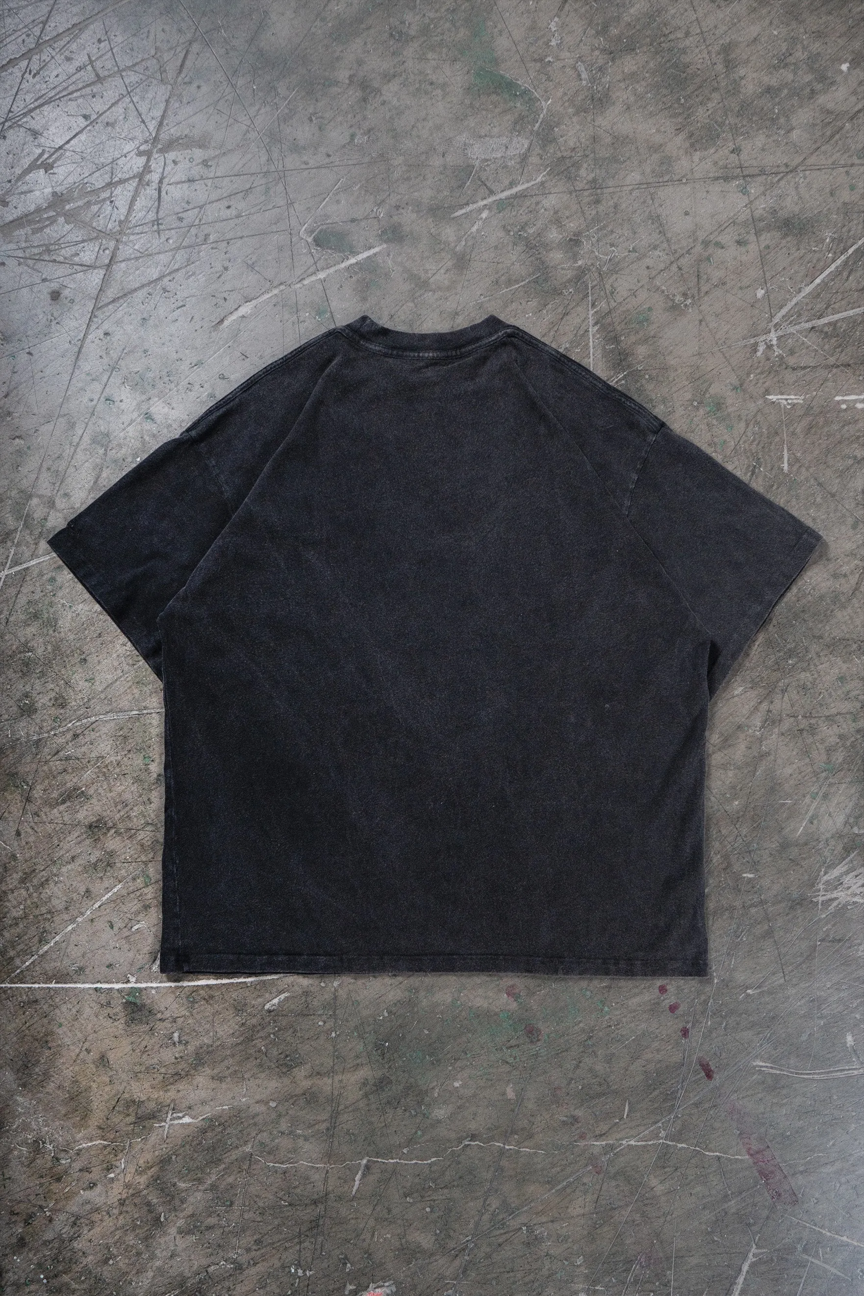 3D BUBBLE BLACK WASHED T-SHIRT