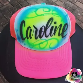 Airbrush Swirl Hat Design