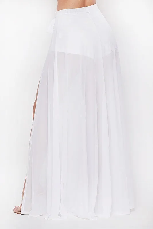 Amora Cover Up Skirt - White