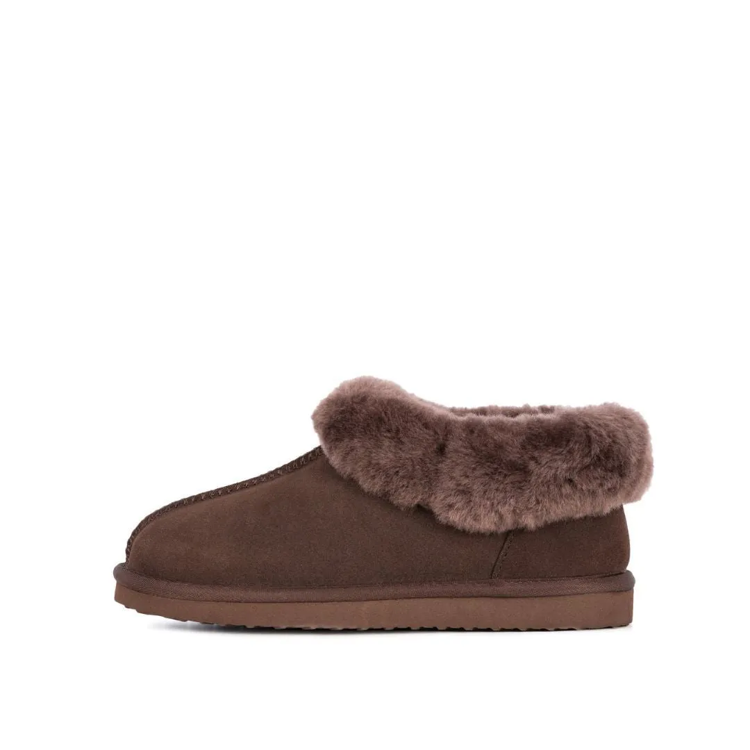 ANABELLA CHOCOLATE SHEEPSKIN SLIPPER BOOTIE