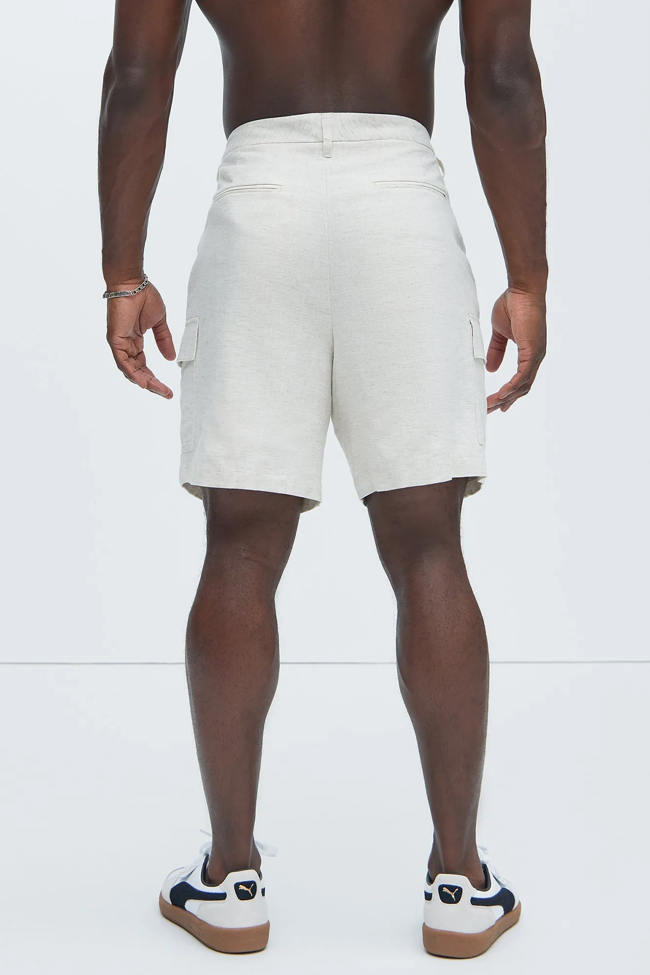 Bahamas Linen Cargo Shorts - Oatmeal