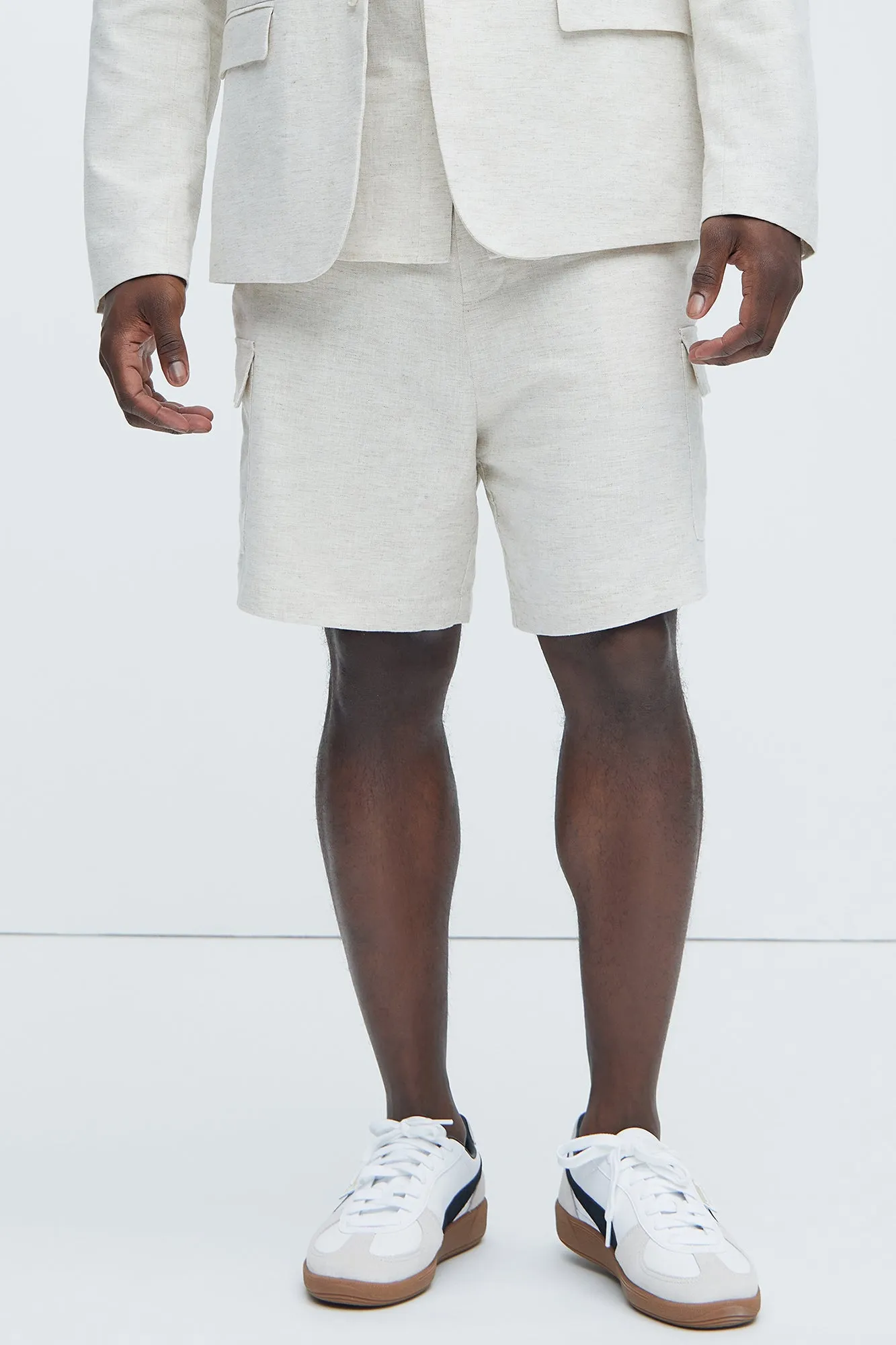 Bahamas Linen Cargo Shorts - Oatmeal