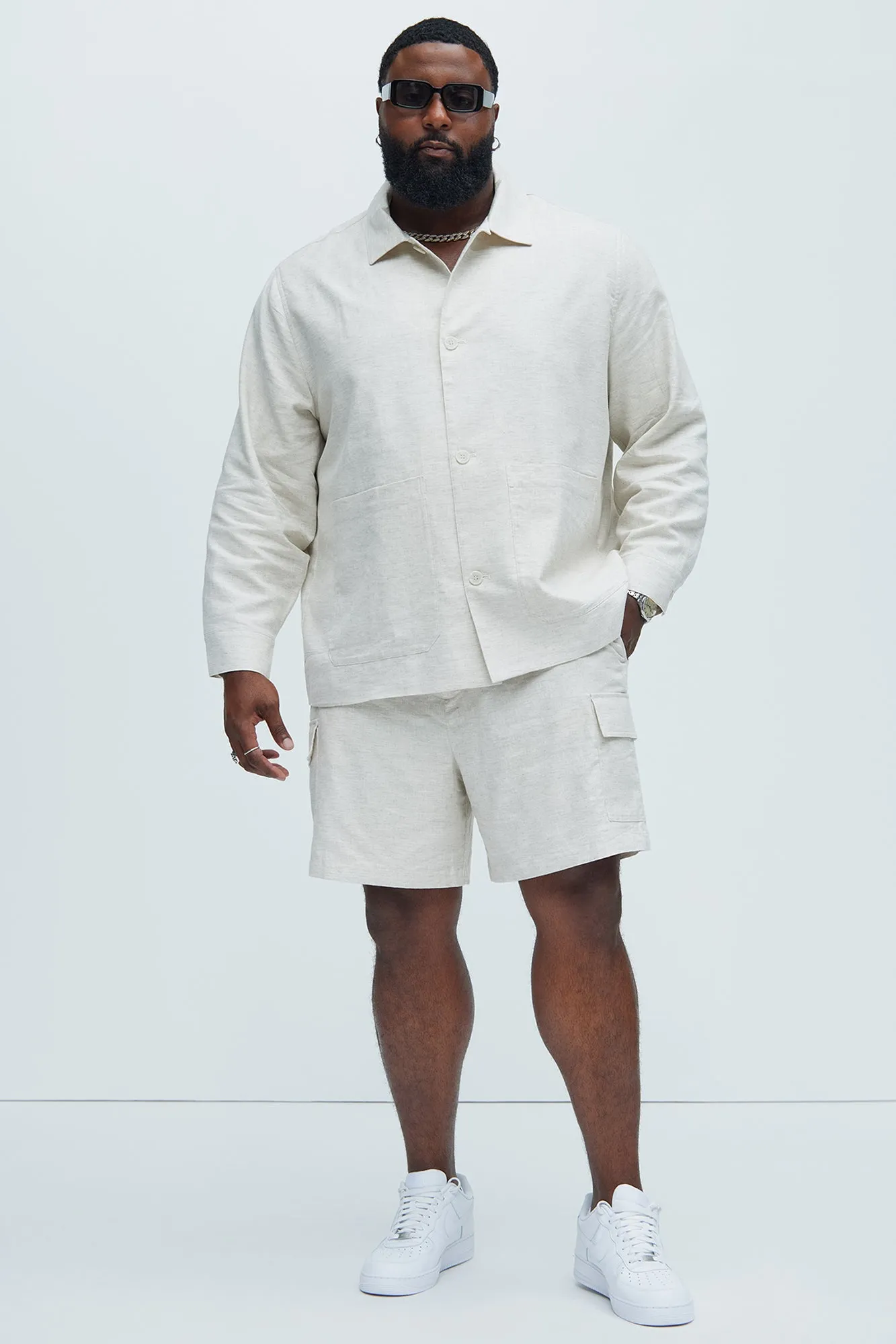 Bahamas Linen Cargo Shorts - Oatmeal