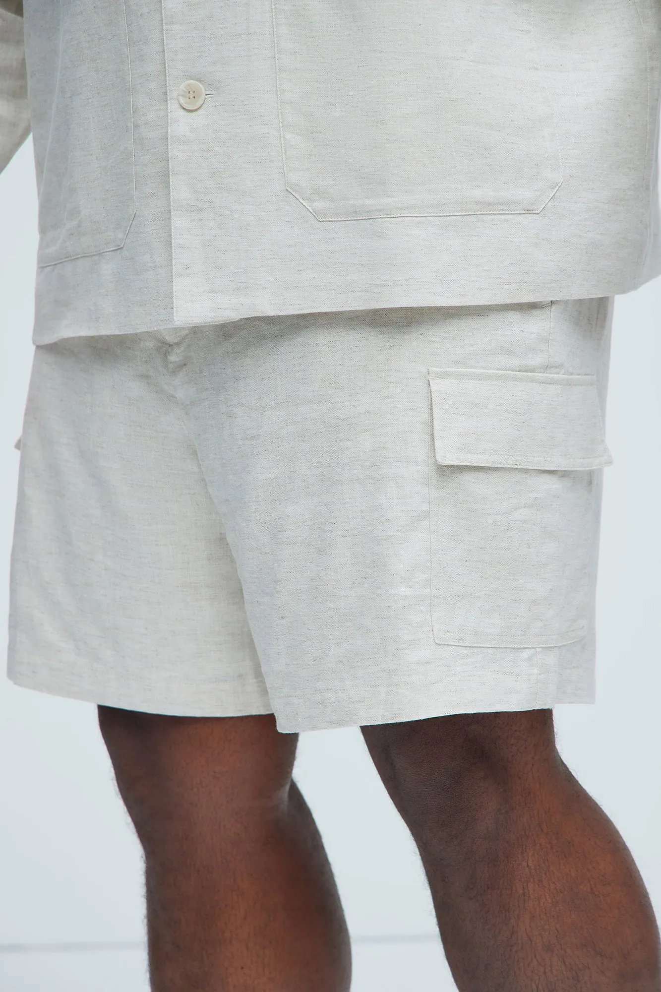 Bahamas Linen Cargo Shorts - Oatmeal