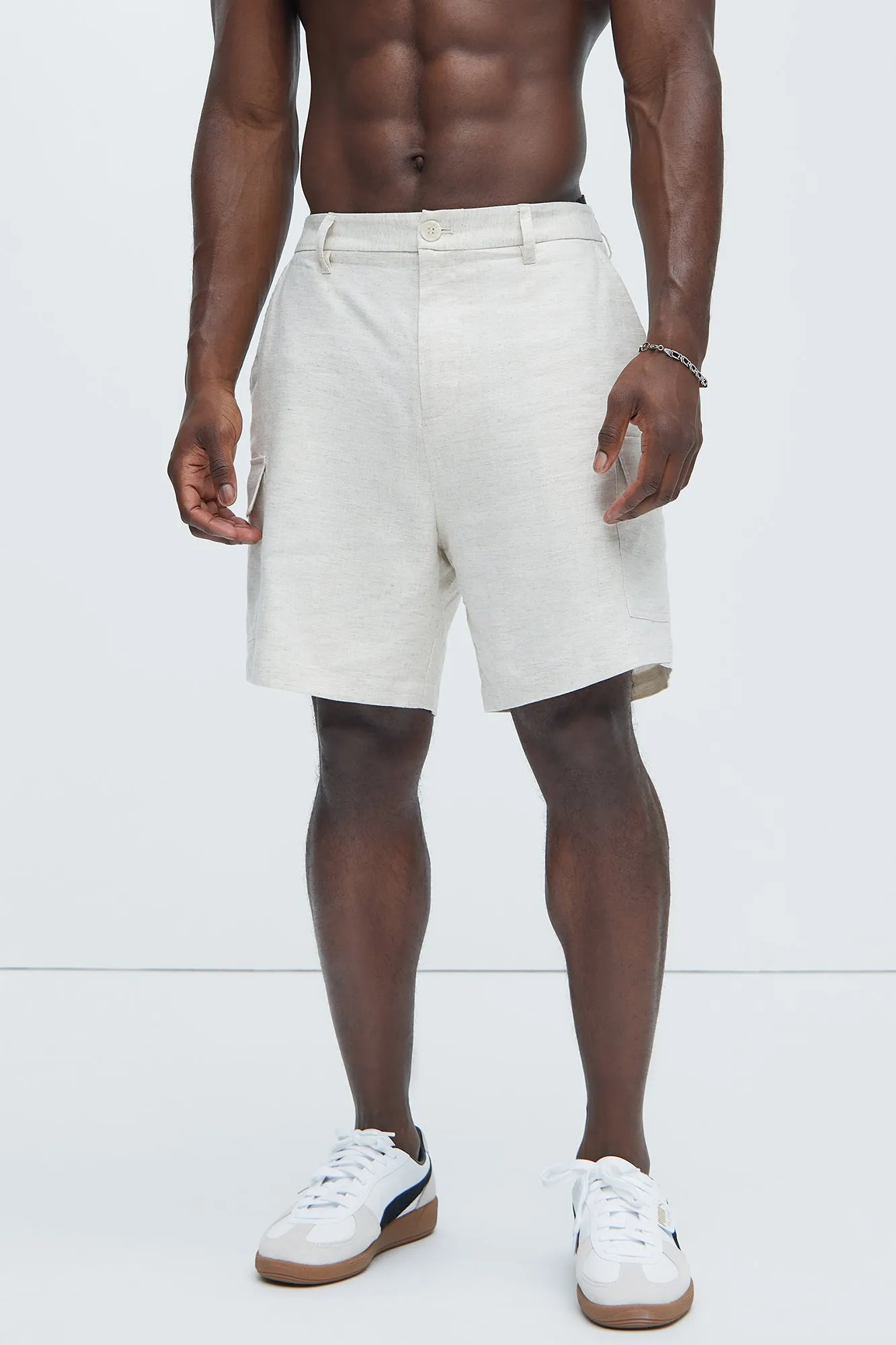 Bahamas Linen Cargo Shorts - Oatmeal