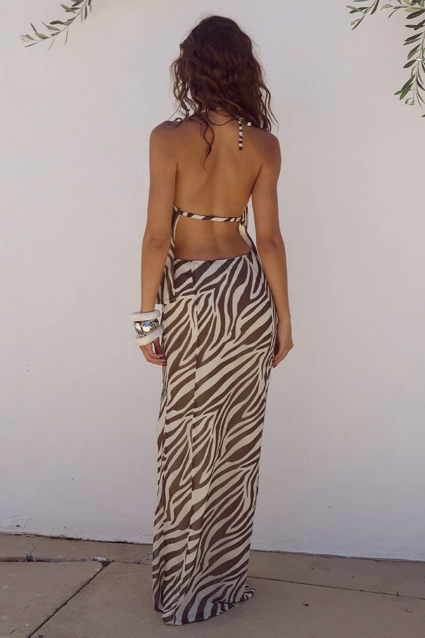 Belini Maxi Skirt - Zebra Chocolate