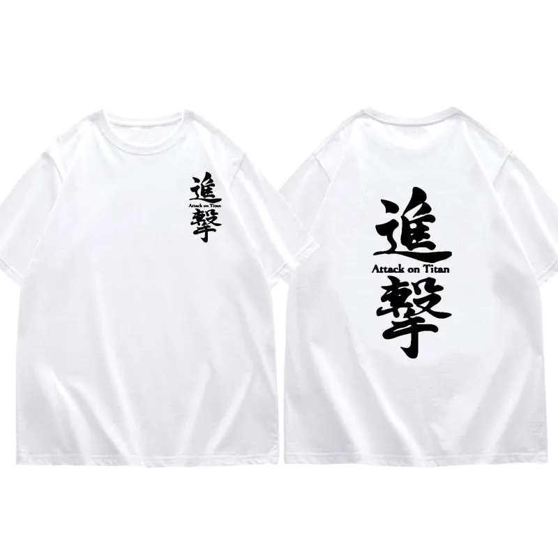 Best Attack on Titan 100% Cotton Anime T-Shirt High Quality