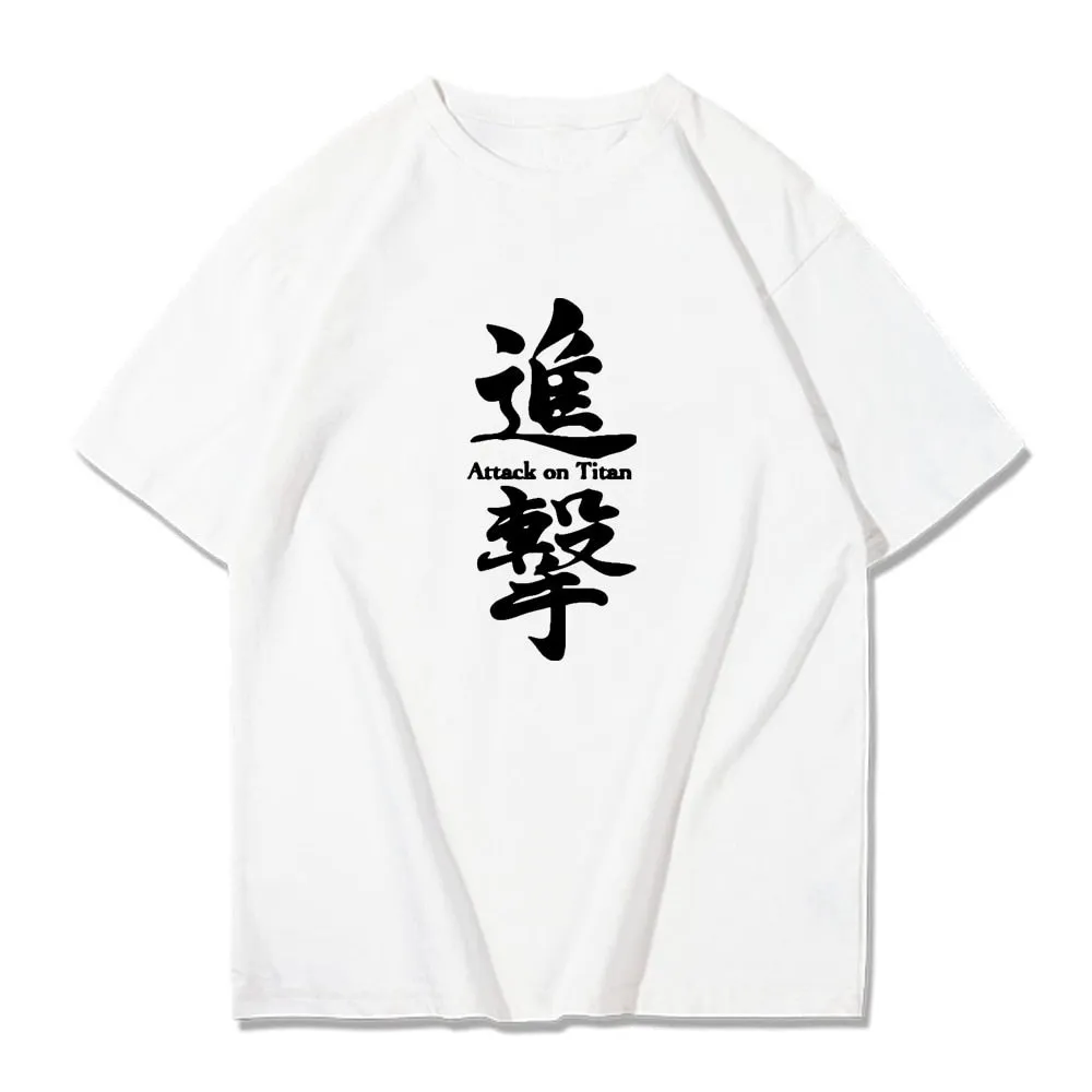 Best Attack on Titan 100% Cotton Anime T-Shirt High Quality