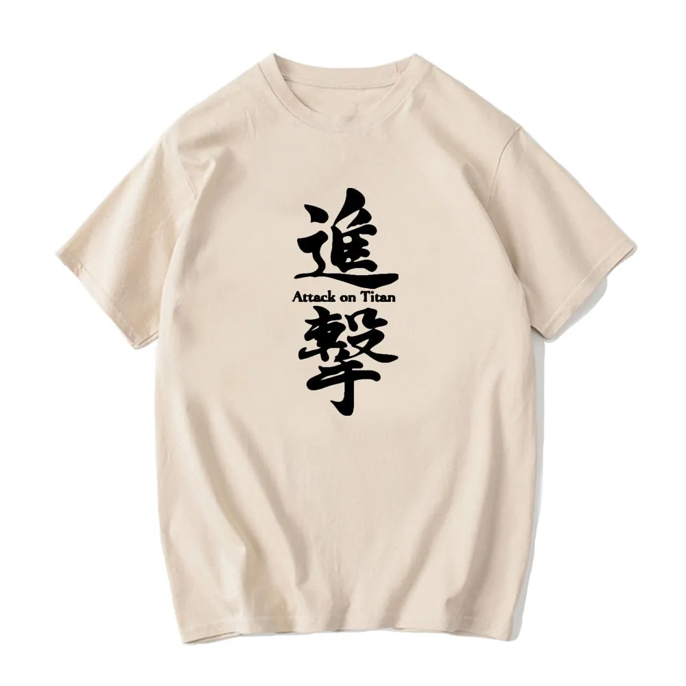 Best Attack on Titan 100% Cotton Anime T-Shirt High Quality