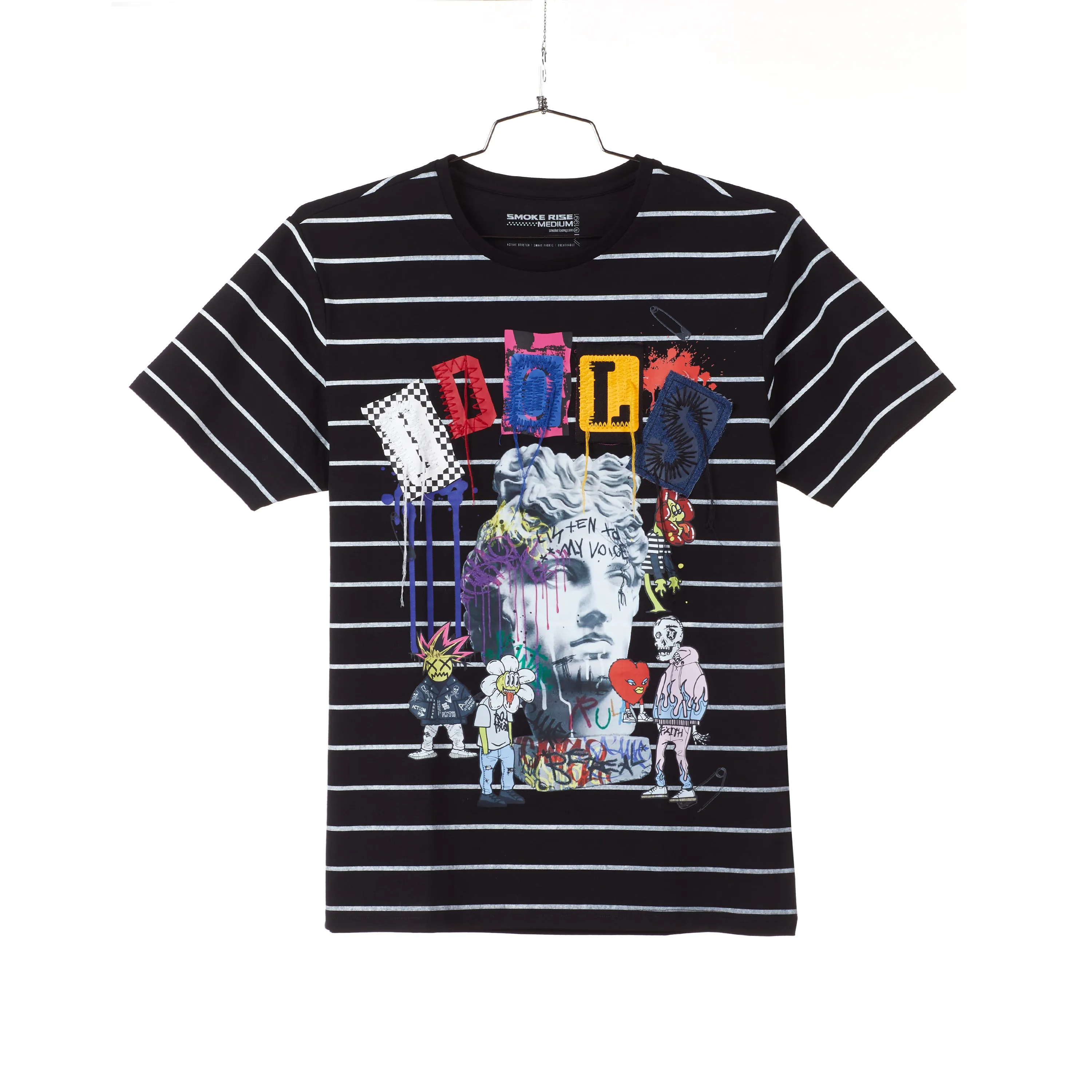 Big and Tall Graffiti Fashion Tee - Black