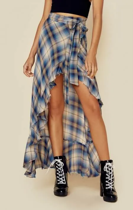 Blue Life Flannel Laura Skirt