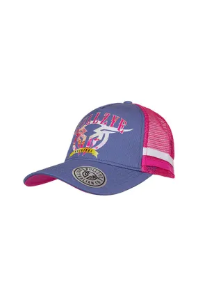 Bullzye Sunset Trucker Cap - Steel Blue/Pink - B3S2344CAP