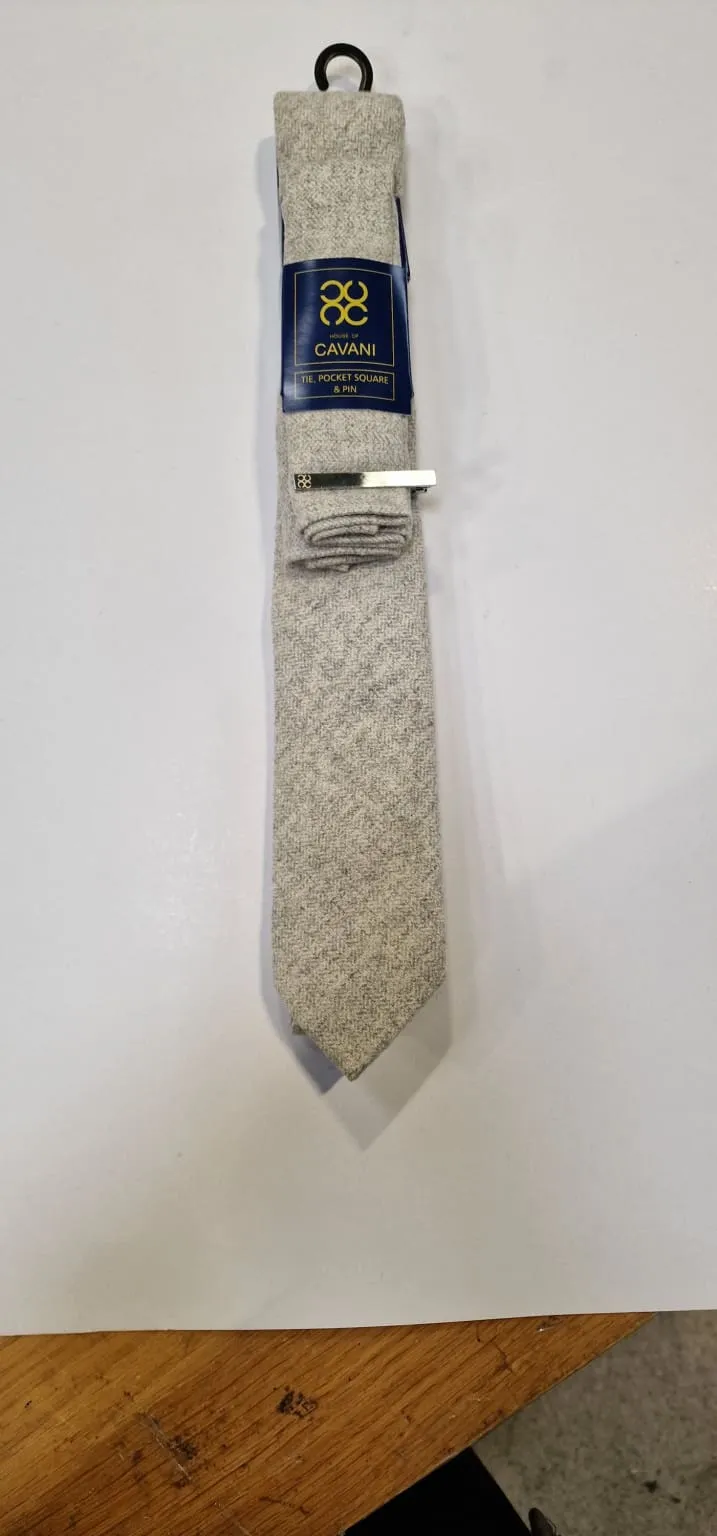 Cavani Kyra Grey Tie Set