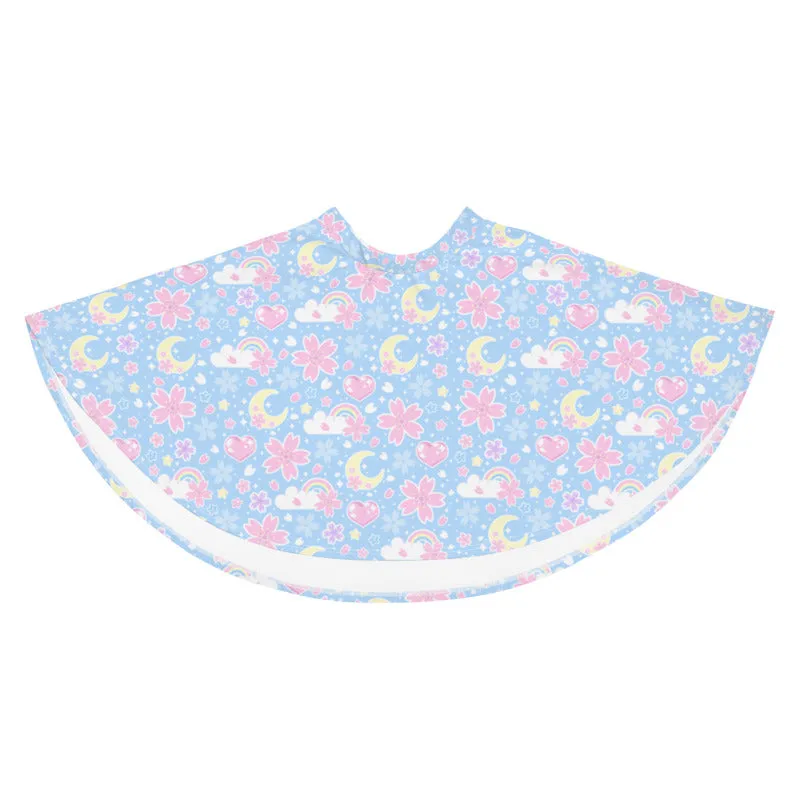 Cherry Blossom Dreams Blue Skater Skirt