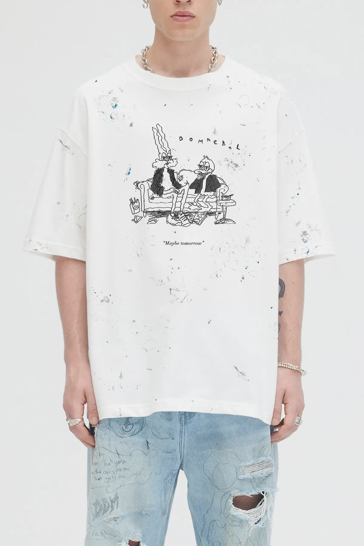 DOMREBEL Scuff Tomorrow Tee - Ivory