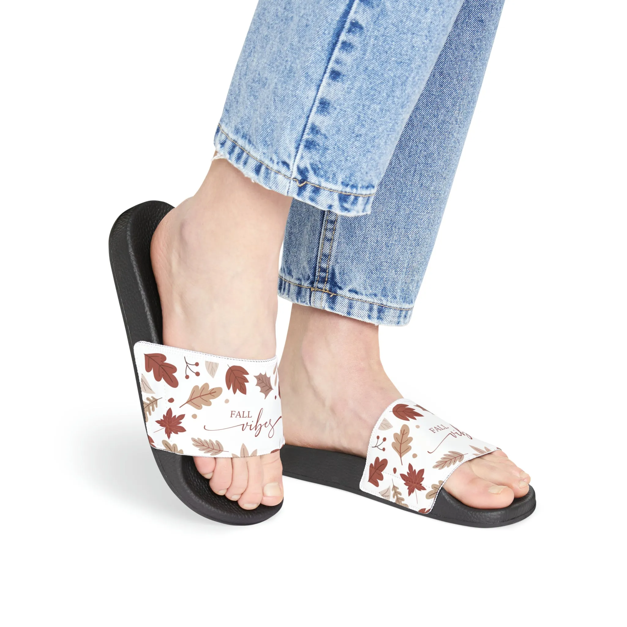 Fall Vibes - Women's PU Slide Sandals