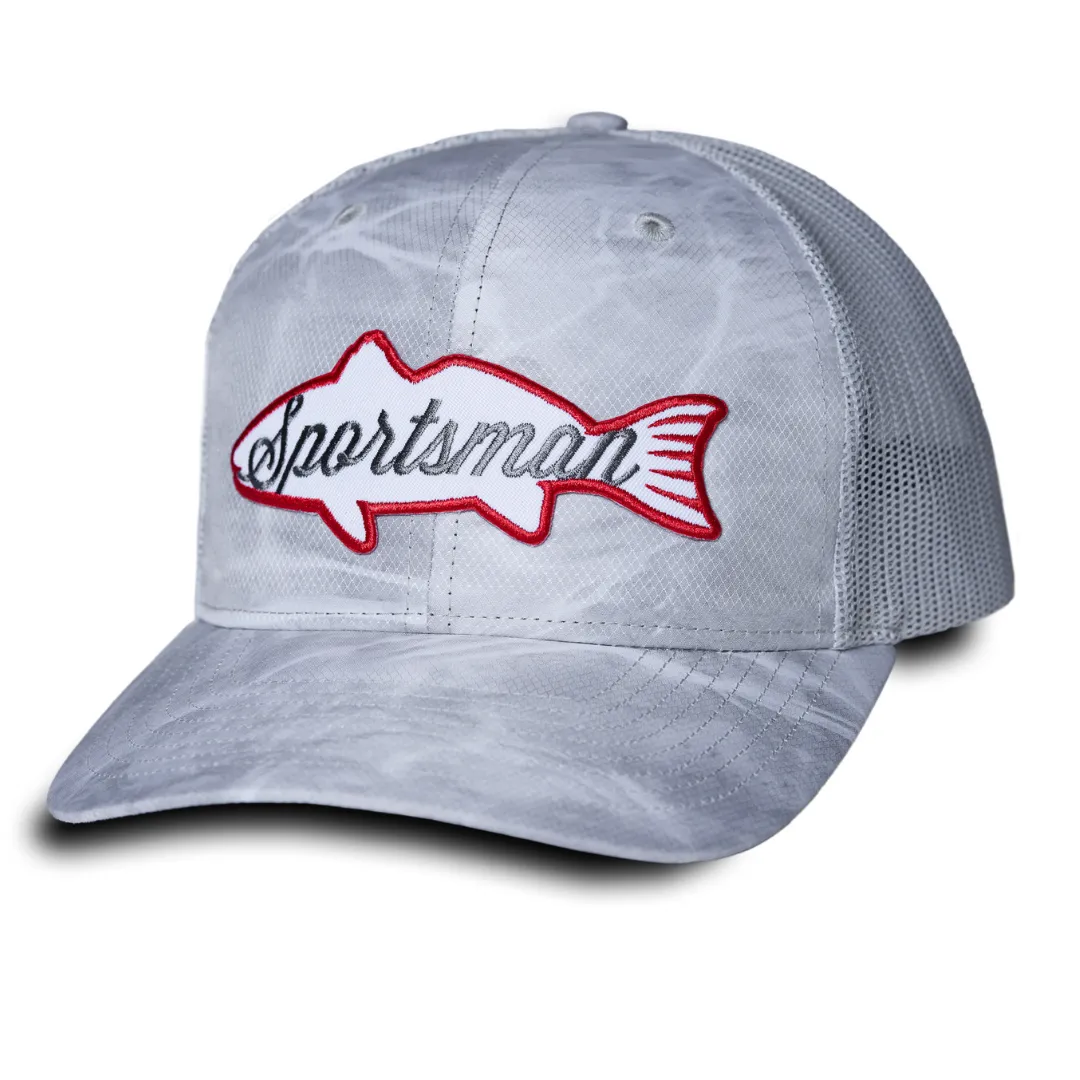 Fish Snapback Fishing Hat - Royal/White