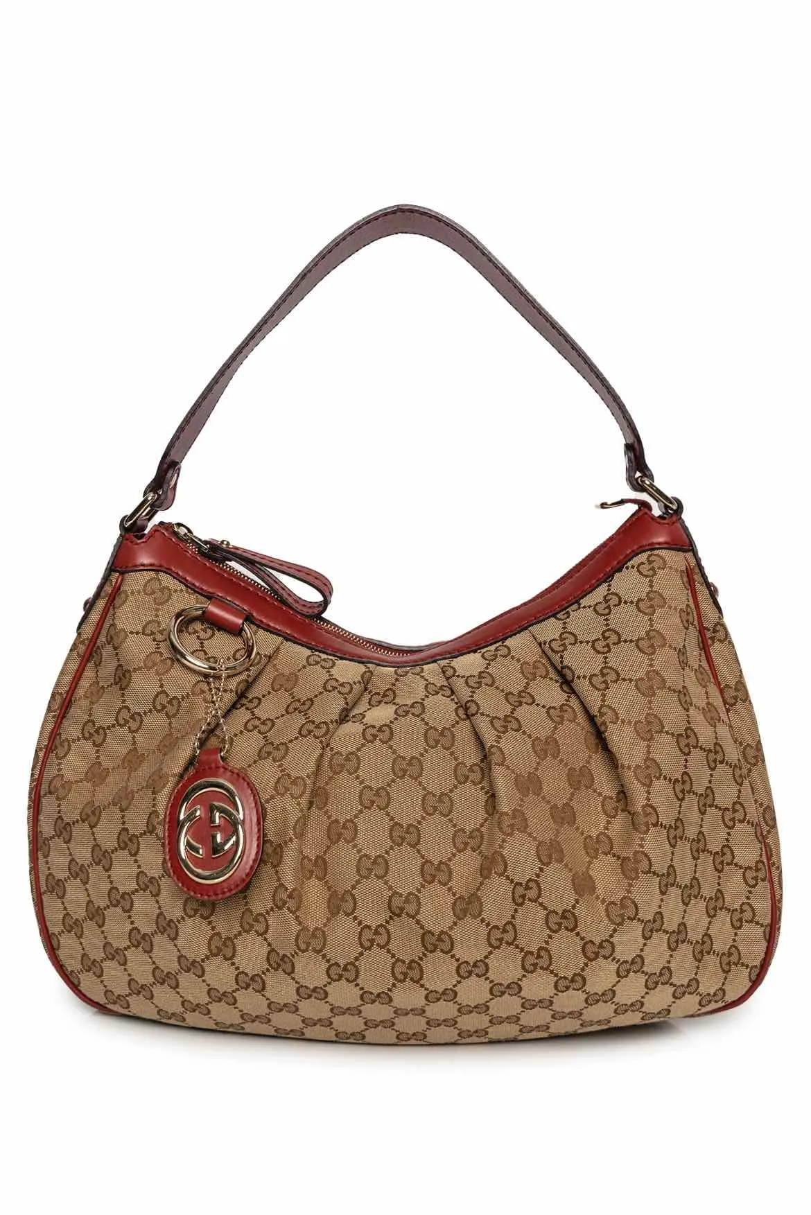 Gucci GG Canvas and Leather Medium Sukey Hobo