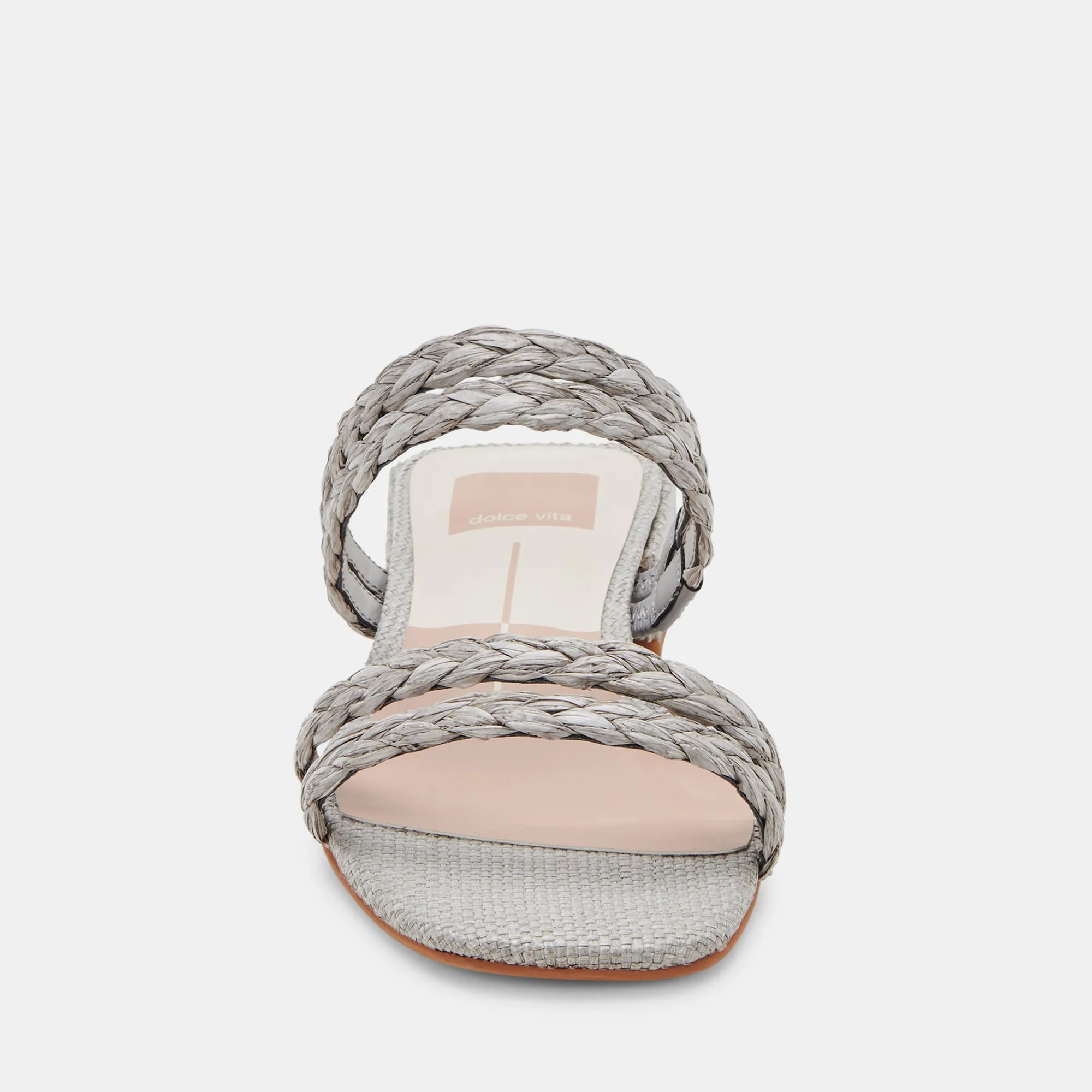 HAIZE RAFFIA SANDALS LIGHT GREY RAFFIA