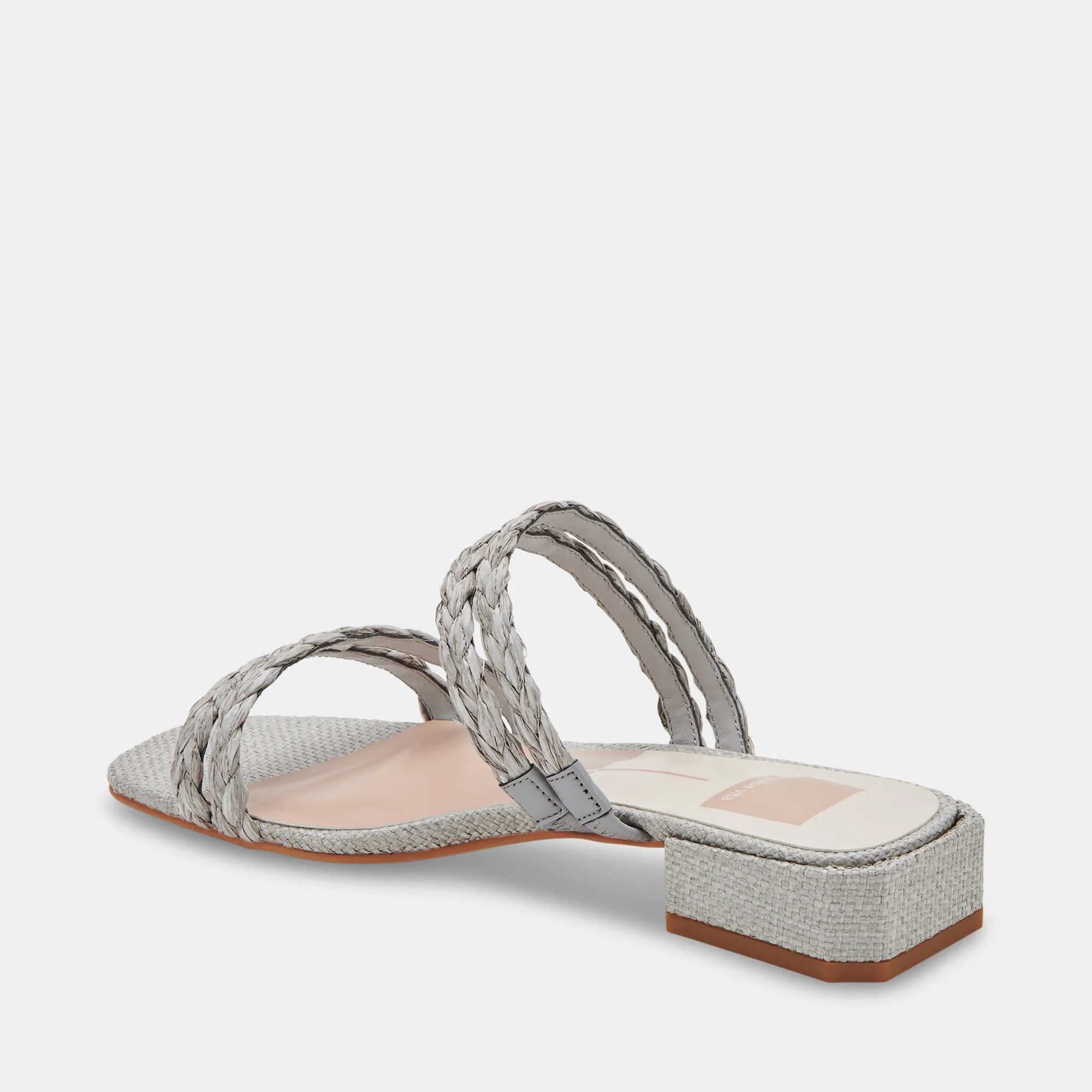 HAIZE RAFFIA SANDALS LIGHT GREY RAFFIA