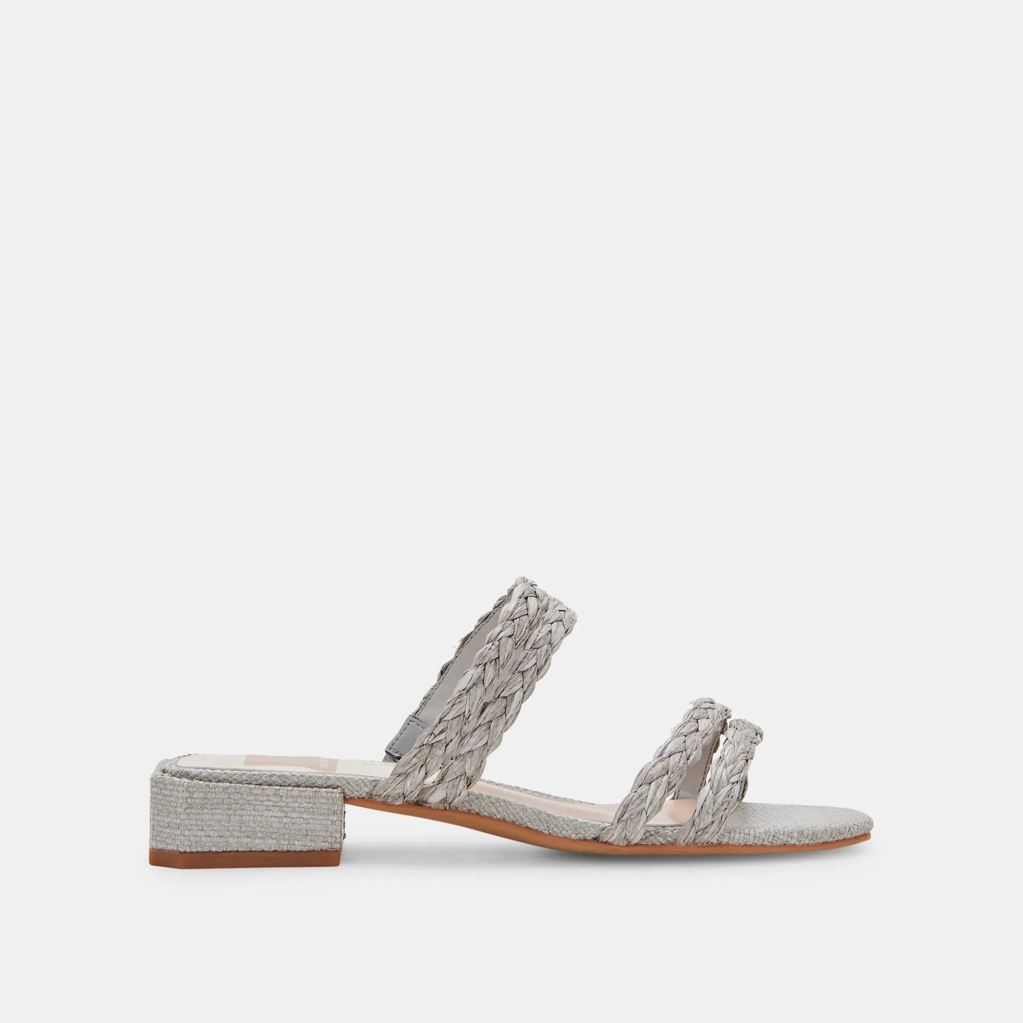 HAIZE RAFFIA SANDALS LIGHT GREY RAFFIA