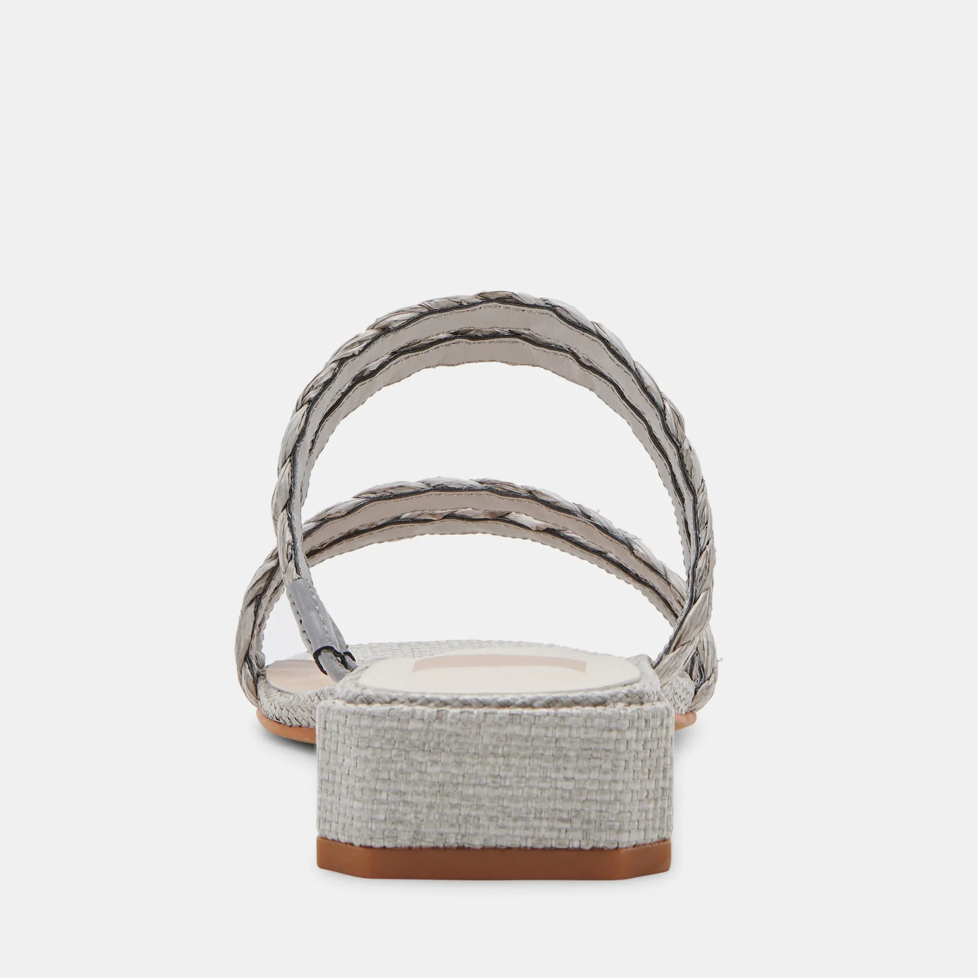 HAIZE RAFFIA SANDALS LIGHT GREY RAFFIA