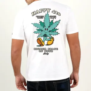 Happy 420 White Tee