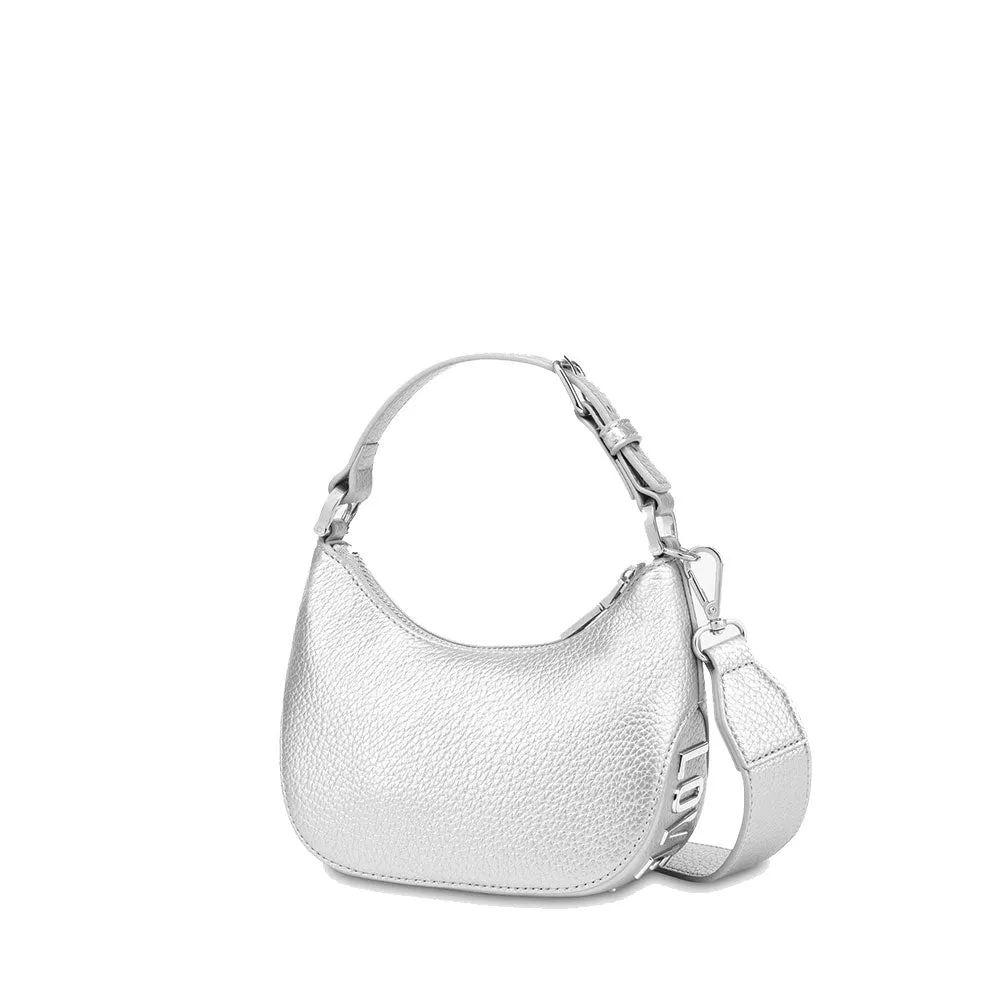 Hobo Bag Small LOVE MOSCHINO linea Giant Logo colore Argento