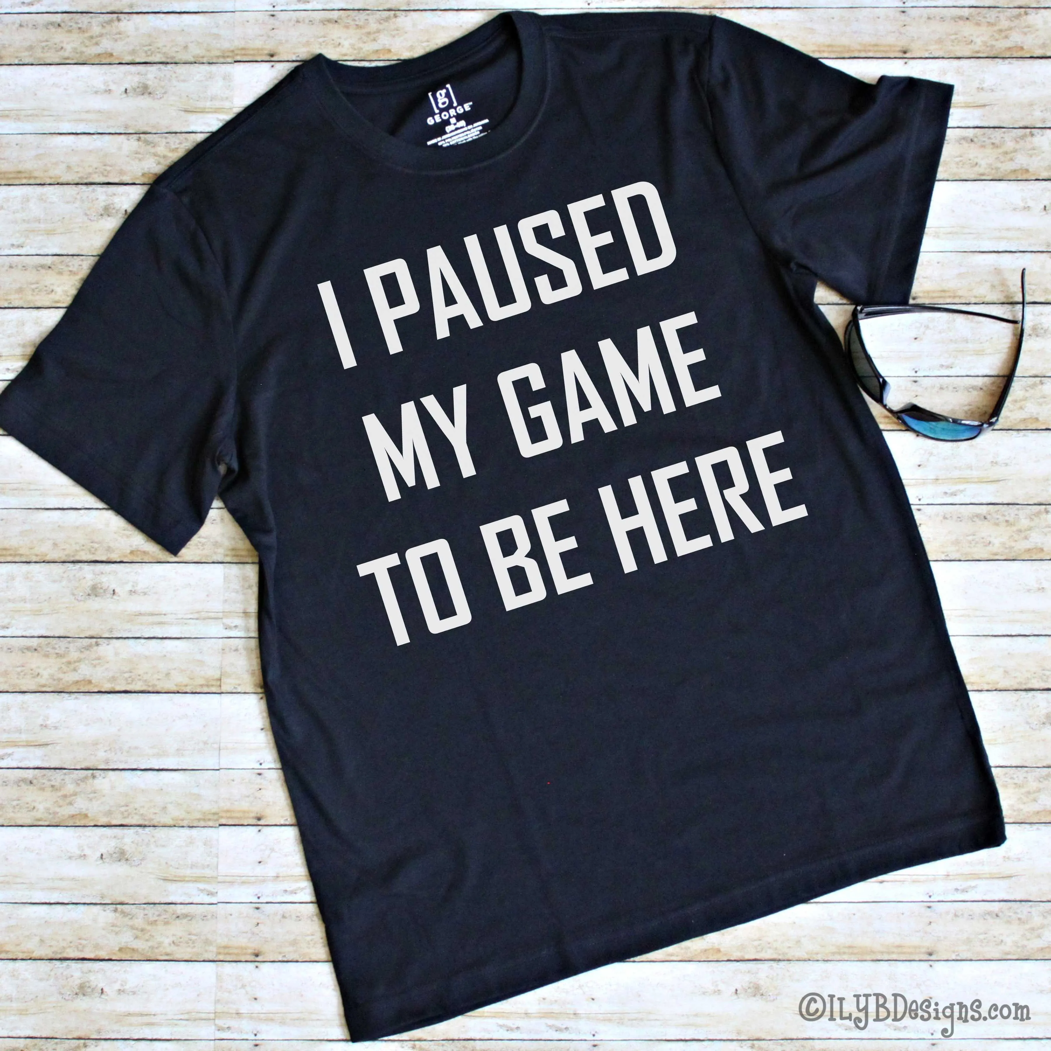 I Paused My Game to Be Here Men's Gaming Shirt - Men's Gaming Shirt - Funny Video Gamer Shirt - Men's Funny Tee