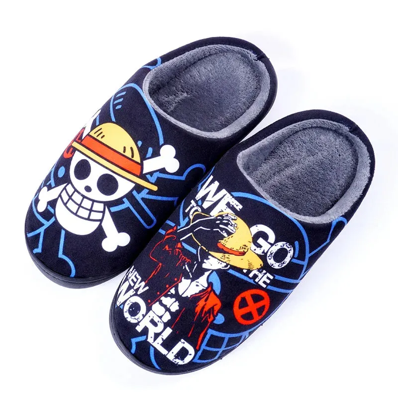 Japanese Anime ONE PIECE Winter House Slippers (2)