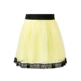 Lace Trim Tulle Skirt