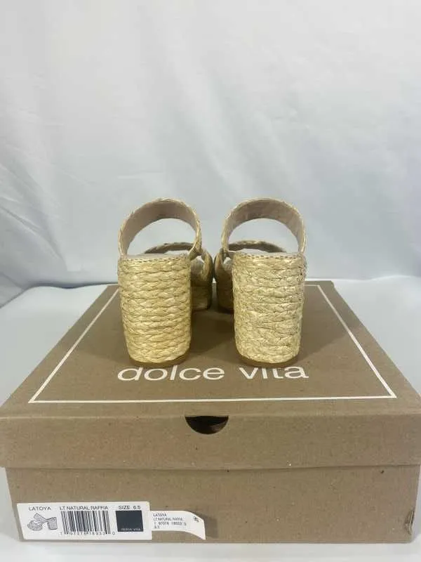 LATOYA HEELS LT NATURAL RAFFIA - re:vita