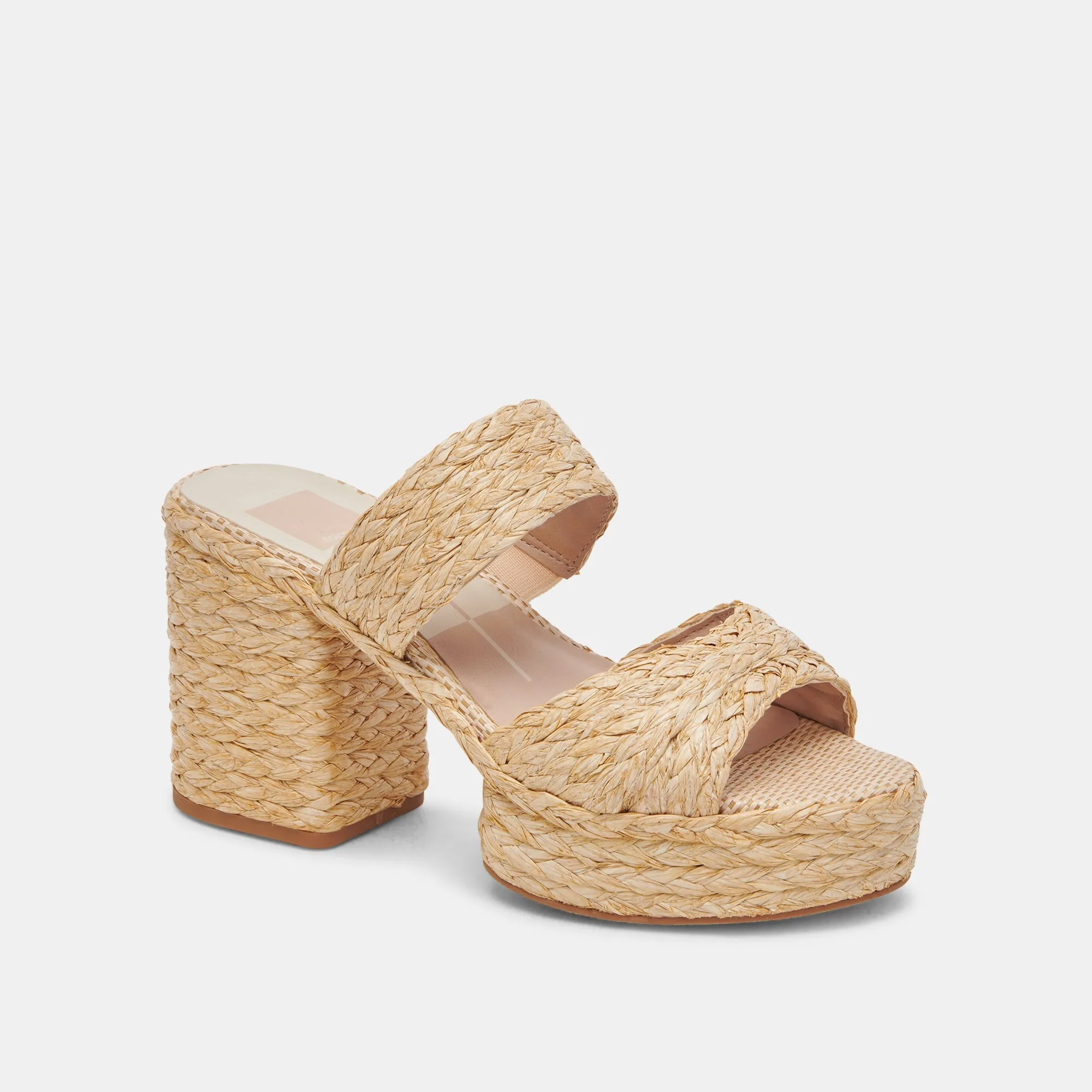 LATOYA HEELS LT NATURAL RAFFIA - re:vita