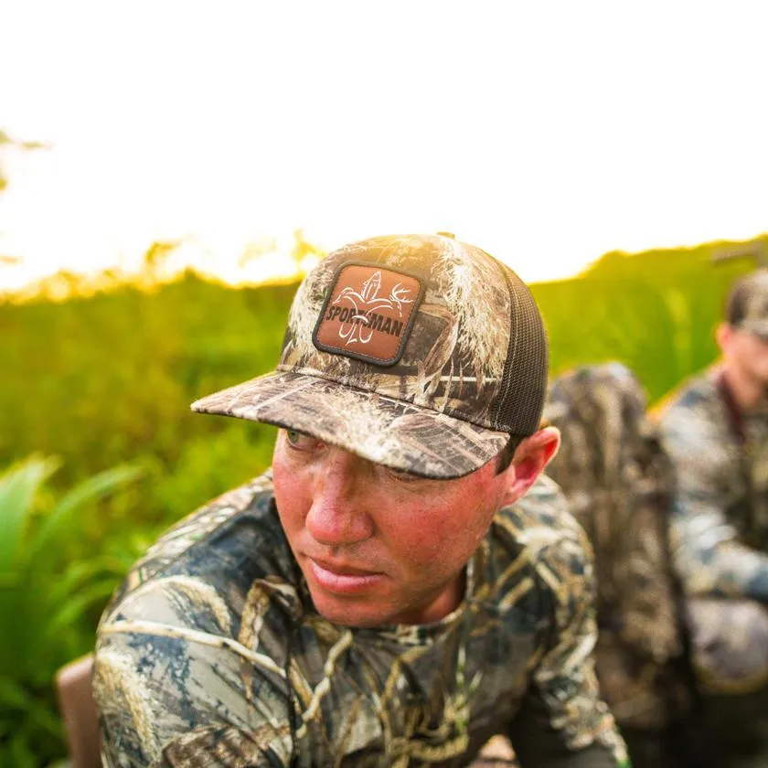 Logo Patch Snapback Camo Hunting Hat - Mossy Oak Break Up