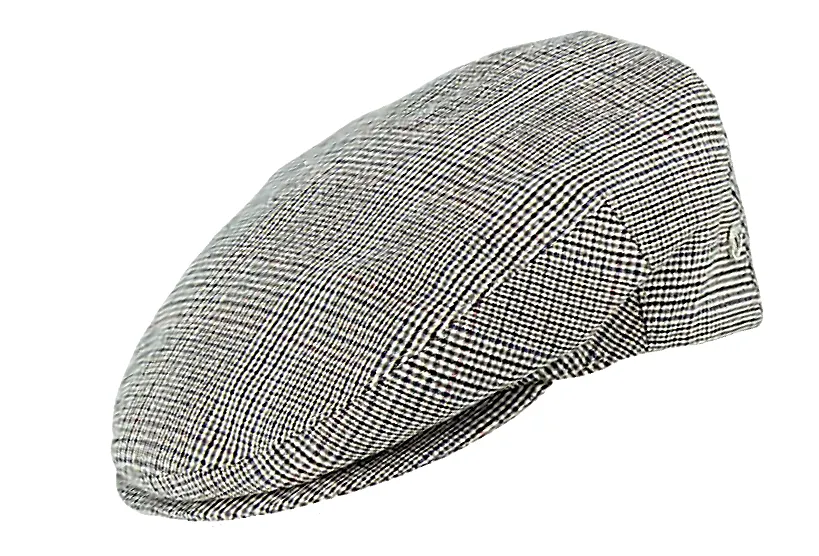 M by Flechet soft Cotton check Beige flat cap