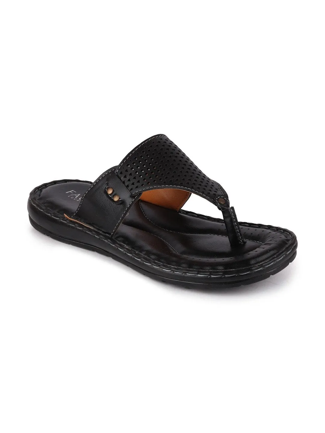 Men Black Formal Slip-On Slippers