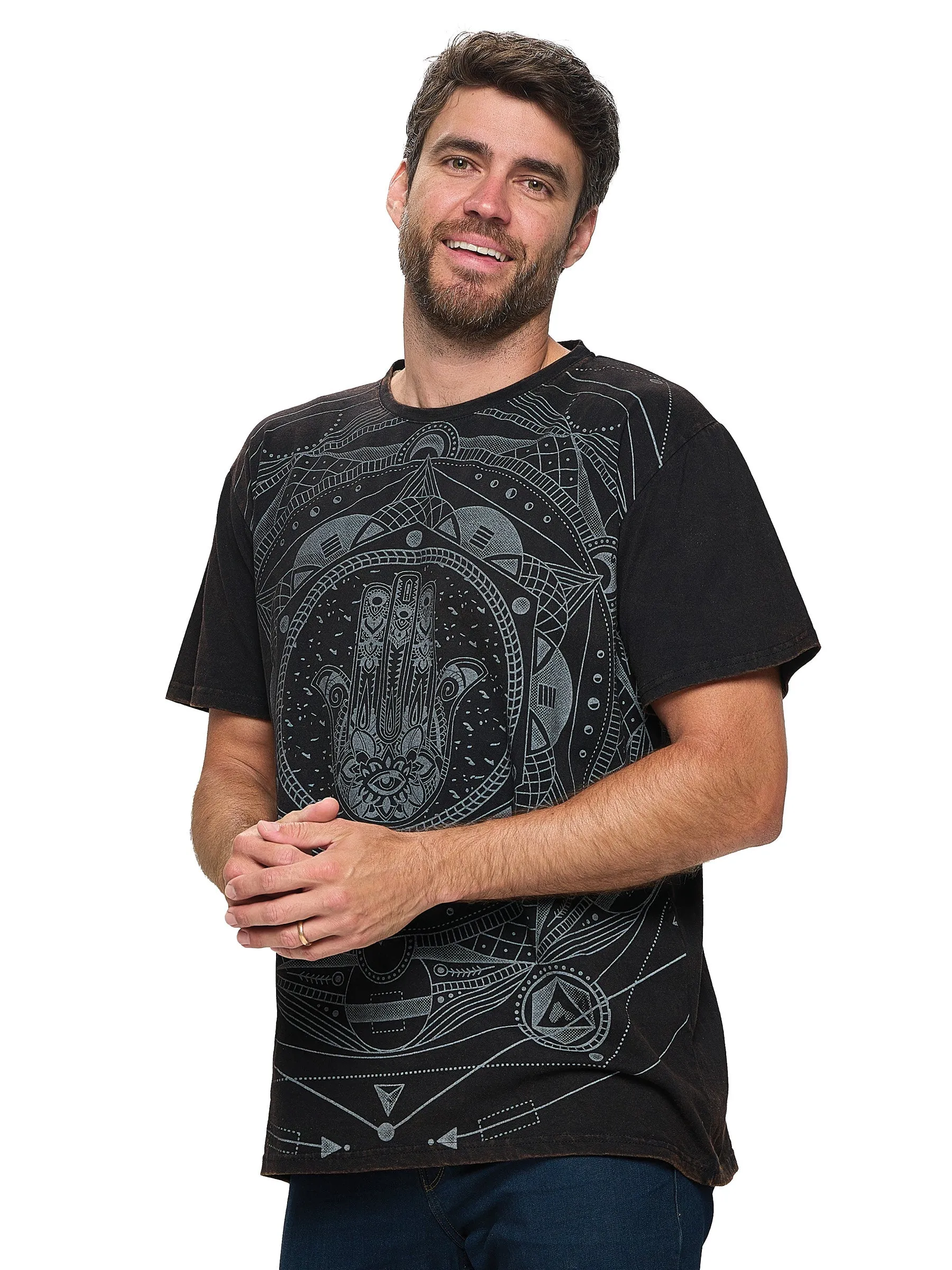 Men's T-Shirt Sacred Geometry Hamsa