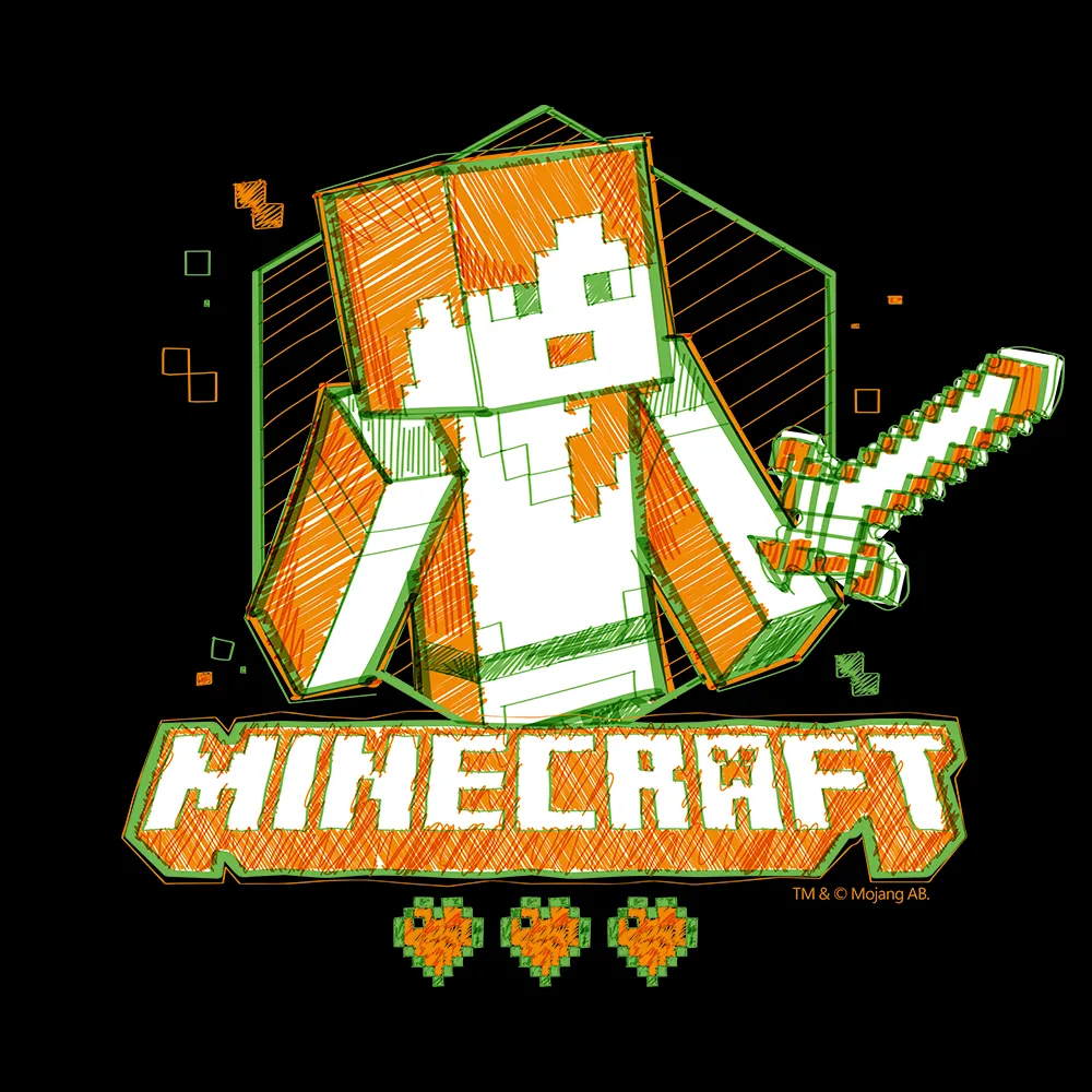 Minecraft Acid Sketch Alex Women's Short Sleeve T-Shirt