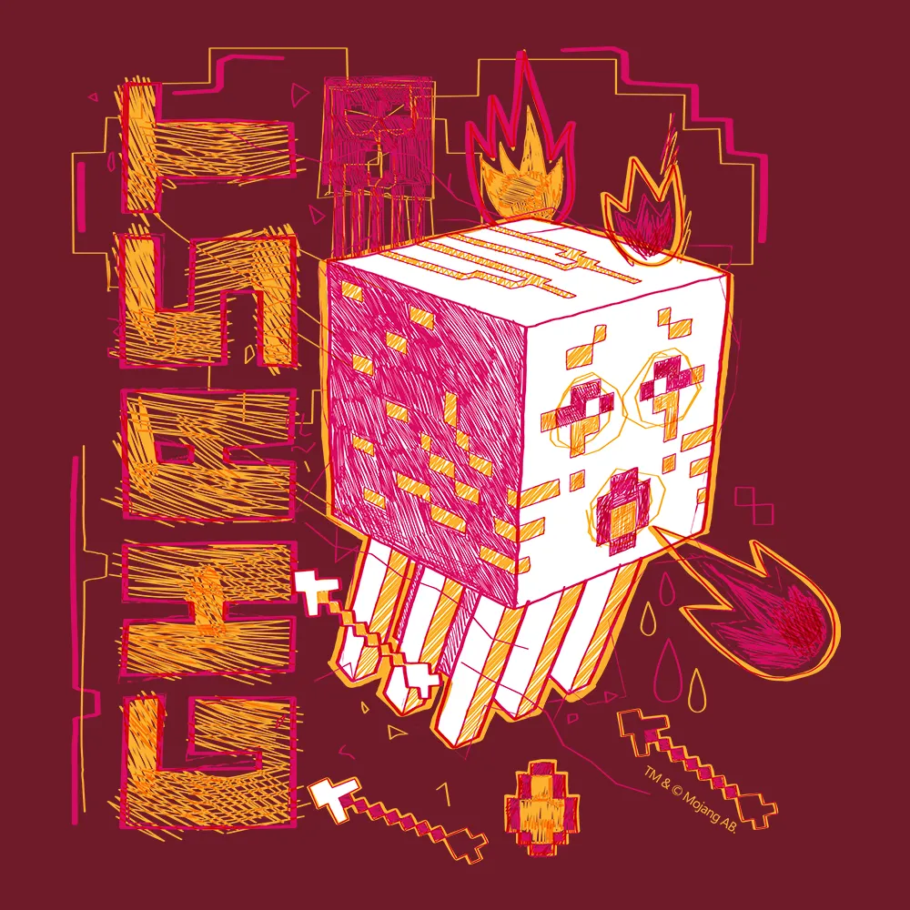 Minecraft Acid Sketch Ghast Women's Short Sleeve T-Shirt