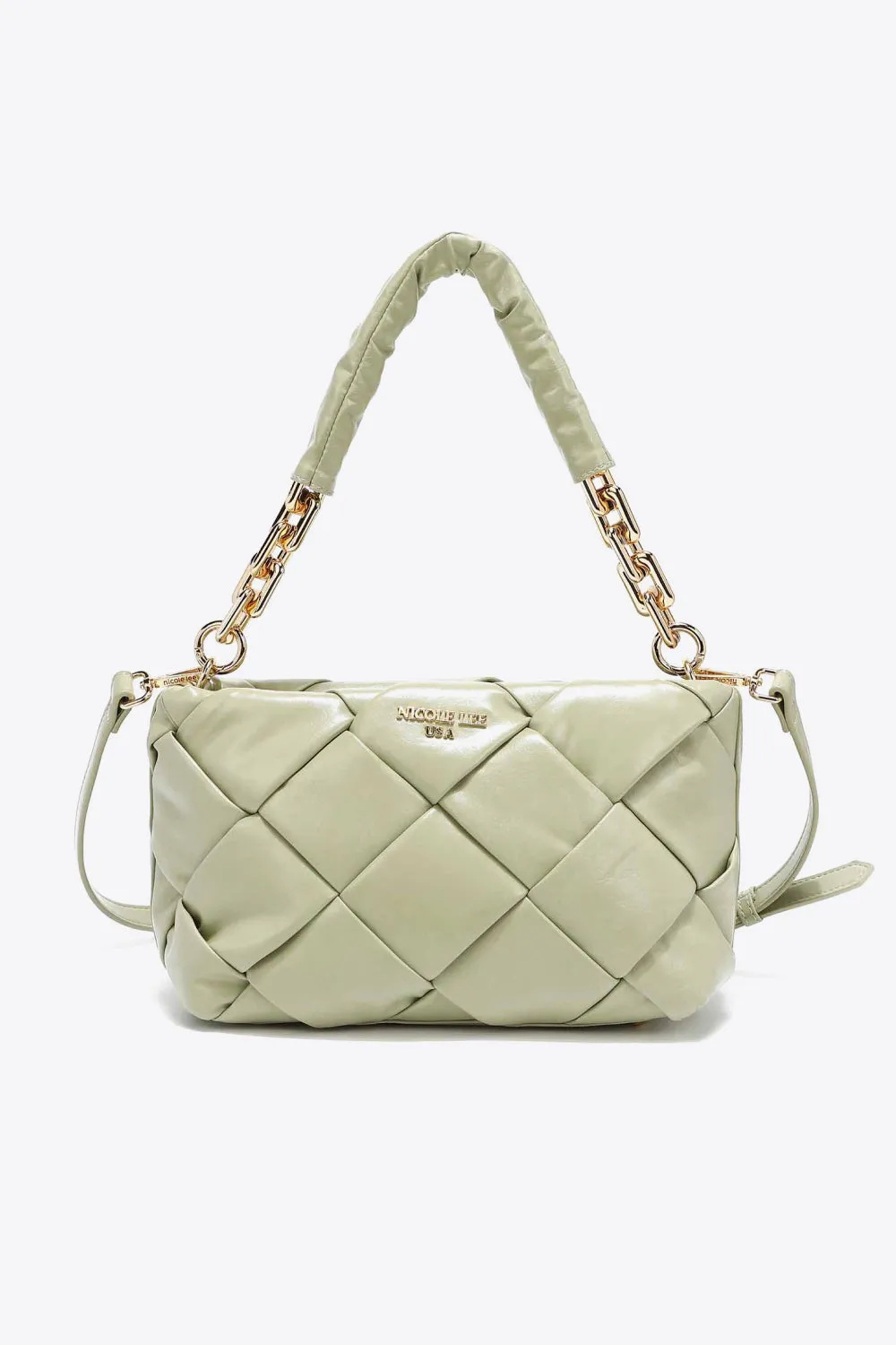 Nicole Lee USA Cassette Woven Satchel Crossbody Bag