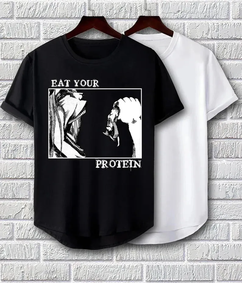 Nysekai "Attack On Titan - Eat Your Protein" T-Shirt