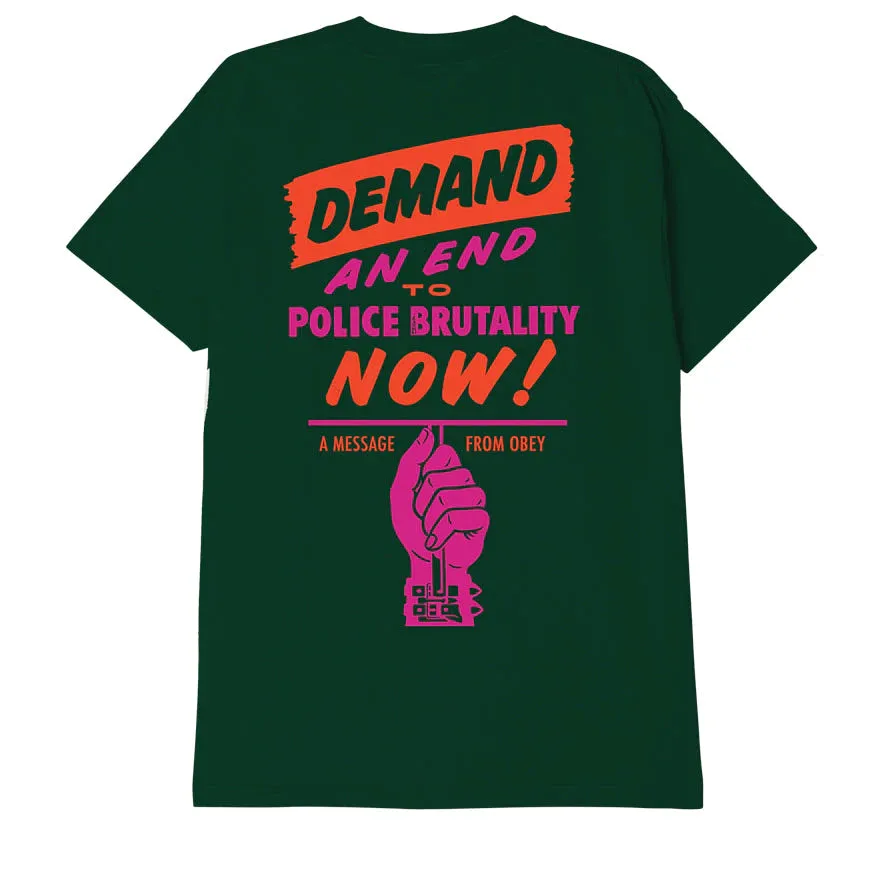 Obey End Police Brutality short sleeve T-Shirt 165263408 forest