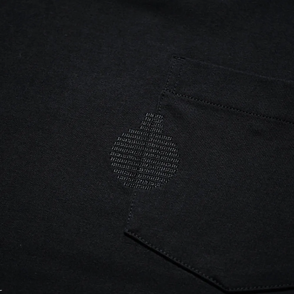 OPEN DIALOGUE EMBROIDERY POCKET T-SHIRT-BLACK