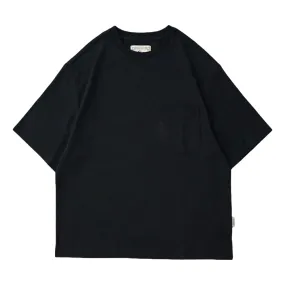 OPEN DIALOGUE EMBROIDERY POCKET T-SHIRT-BLACK