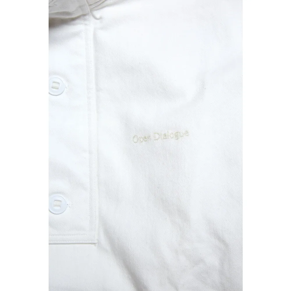 OPEN DIALOGUE MULTI BAG SHIRT WITH ZIPPERS-WHITE