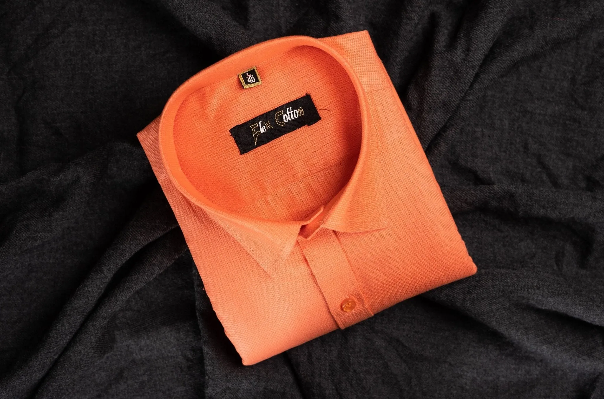 Orange Color Casa View Linen Shirt For Men's