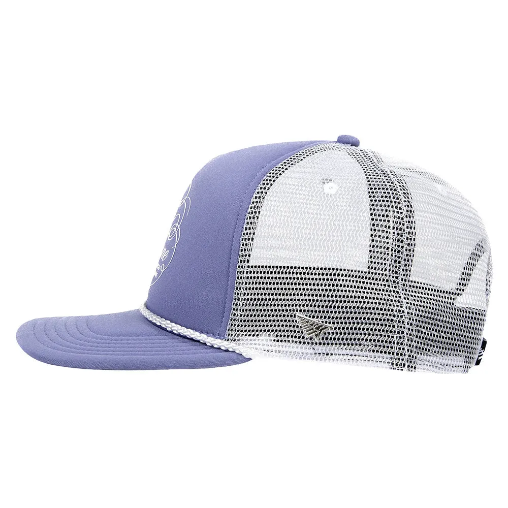 Paper Planes Script Mesh Trucker Snapback - Lavender