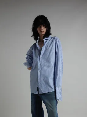 Pre-Loved BOSS Blue Striped Cotton Shirt