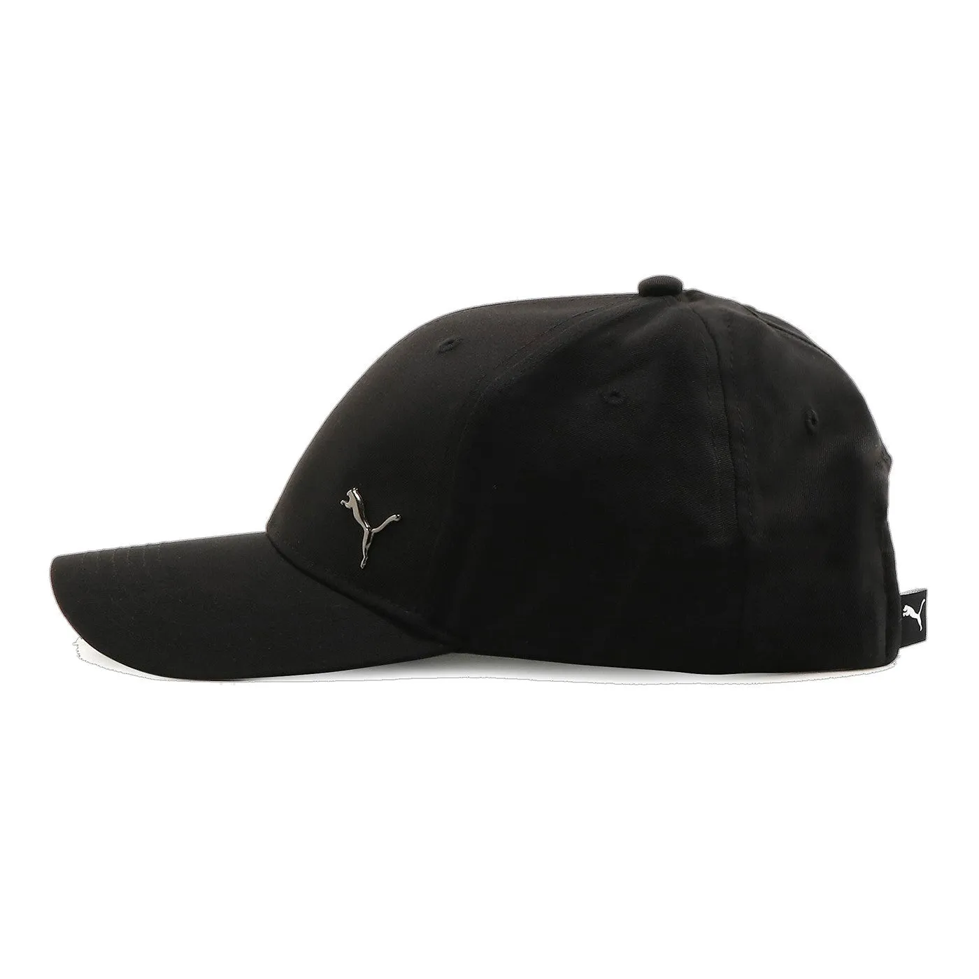 Puma cap with visor and metallic logo Metal Cat 021269-01 black